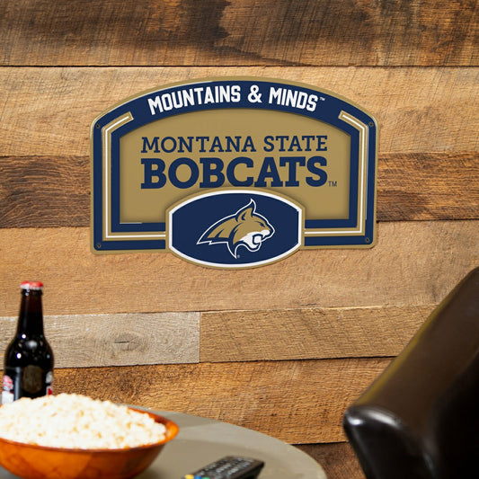 Team Sports America Essential - Montana State University USA Embossed Steel Wall Sign, 11" x 17"