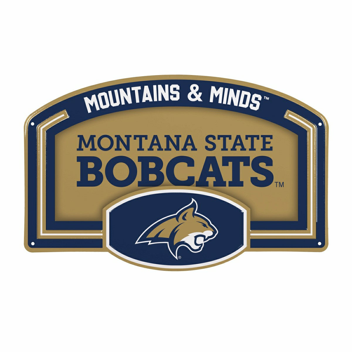 Team Sports America Essential - Montana State University USA Embossed Steel Wall Sign, 11" x 17"