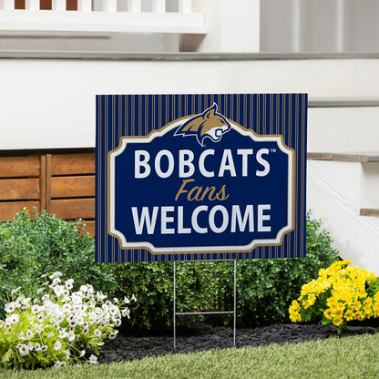 Team Sports America Best Seller - Montana State University Coroplast Yard Sign, "Fans Welcome"