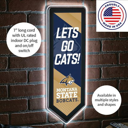 Team Sports America Recommended - LED Wall Decor, Pennant, Montana State University
