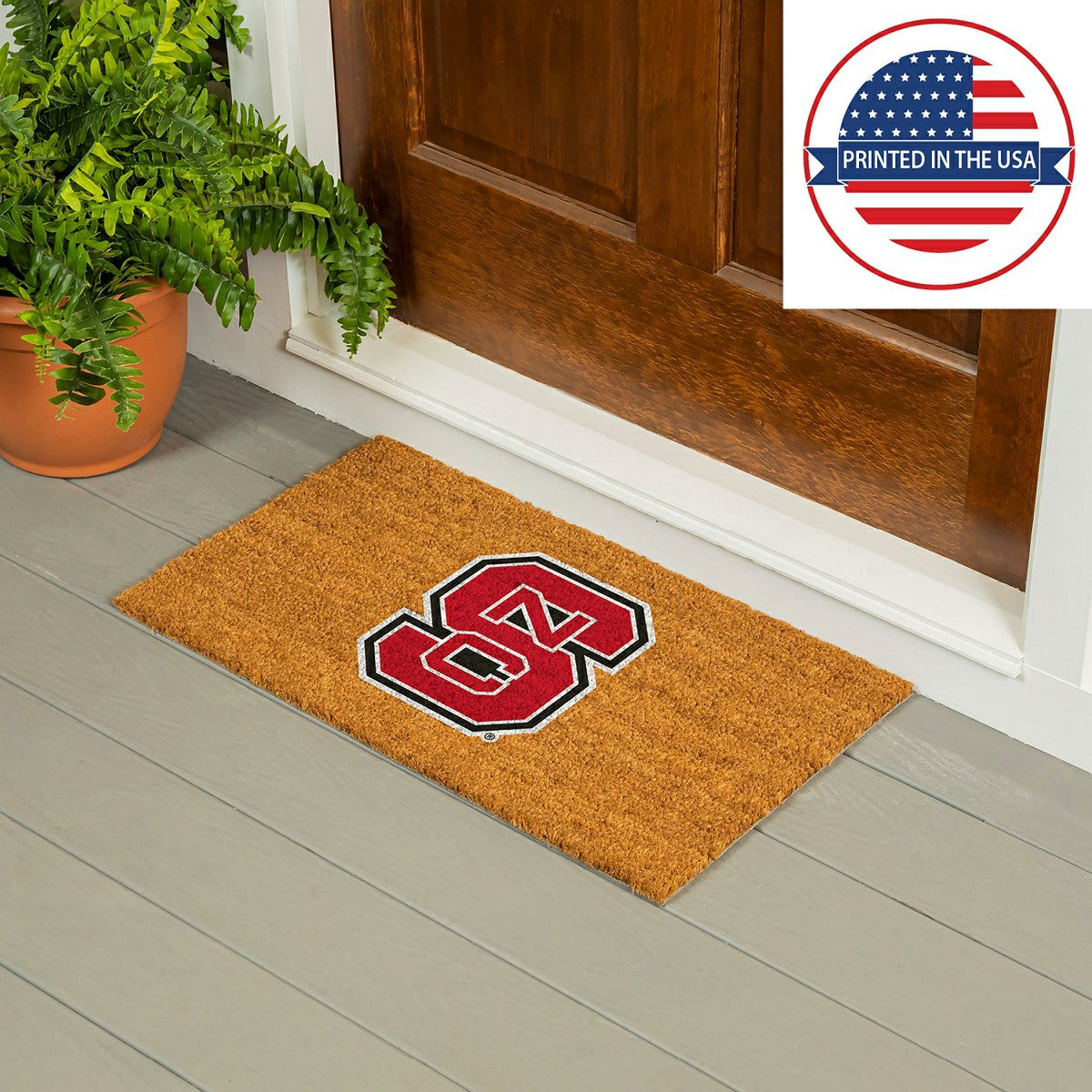 Team Sports America Everyday - Coir Mat, 16"x28", North Carolina State University