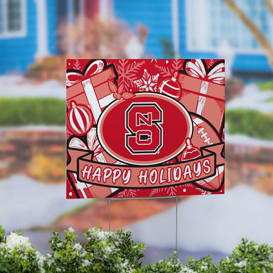 Team Sports America Value - North Carolina State University Yard Sign, Holiday