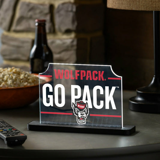 Team Sports America Trending - North Carolina State University College Rectangle Desklite LED Decor