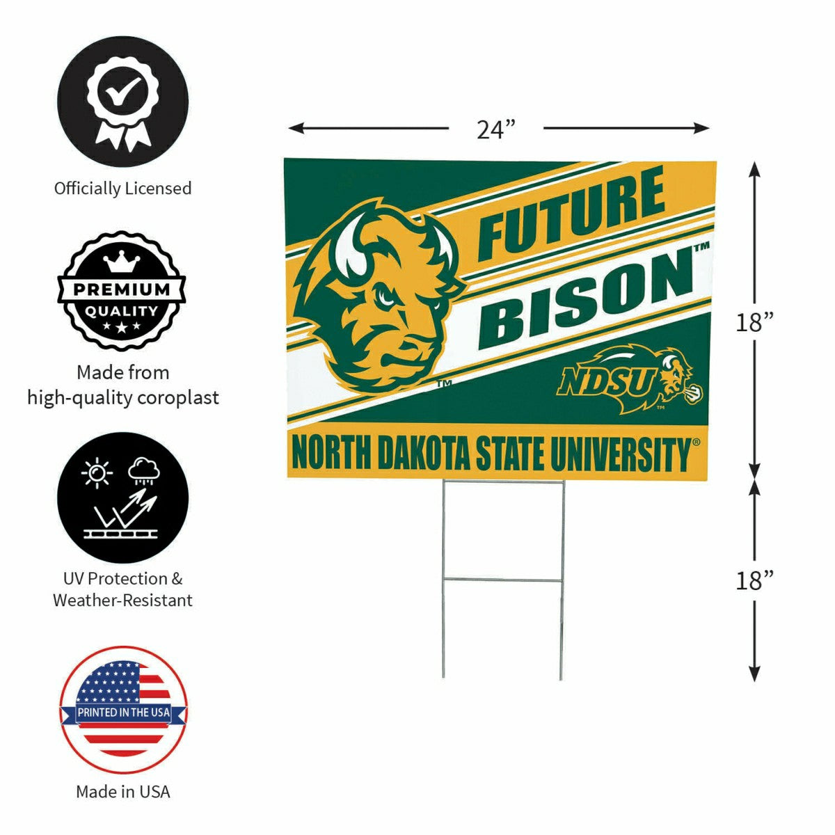 Team Sports America Essential - North Dakota State University Coroplast Yard Sign, Future Student