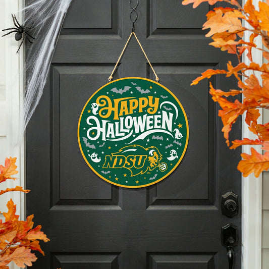 Team Sports America Signature - North Dakota State University Halloween Round Door Décor with Hanging