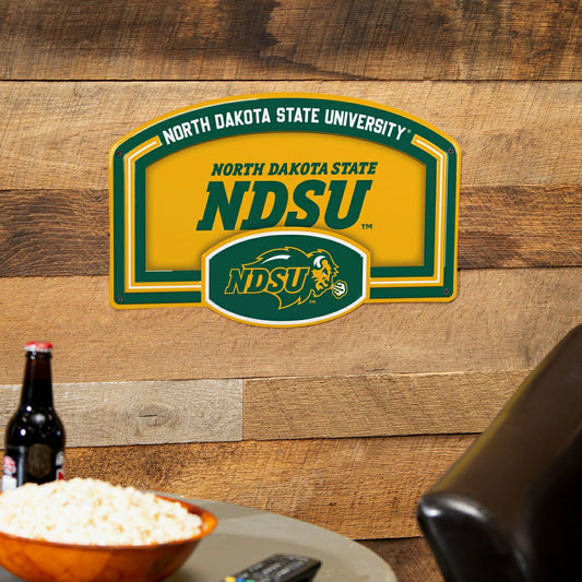 Team Sports America Essential - North Dakota State University USA Embossed Steel Wall Sign, 11" x 17"