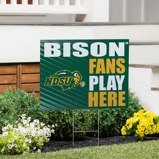 Team Sports America Recommended - North Dakota State University Coroplast Yard Sign "Fans Play Here"