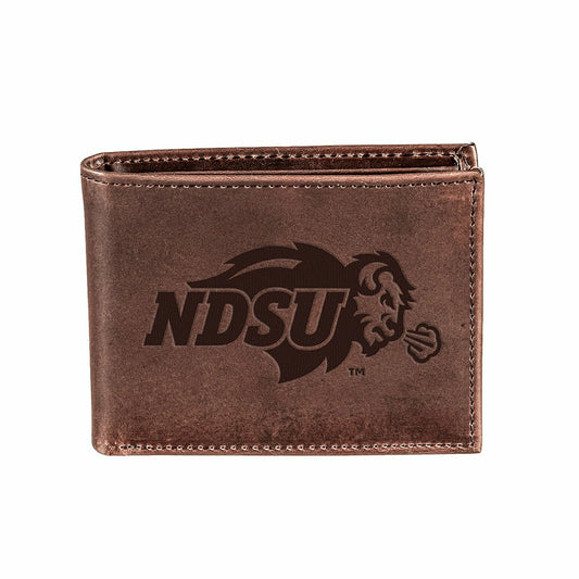 Team Sports America Value - North Dakota State University, Bi-Fold Wallet, Brown, CH, 100% Genuine