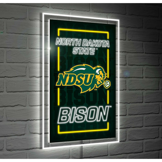 Team Sports America Exclusive - North Dakota State University College Rectangle Neolite LED Decor