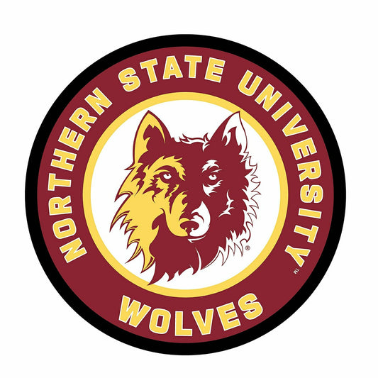 Team Sports America Exclusive - LED Wall Decor, Edgelite, Large Round, College, Northern State Univers