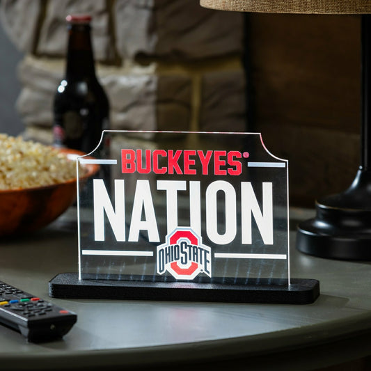 Team Sports America Everyday - Ohio State University College Rectangle Desklite LED Decor