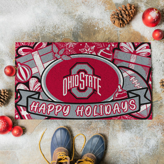 Team Sports America Trending - Ohio State University Holiday PVC Mat, 28"x16"