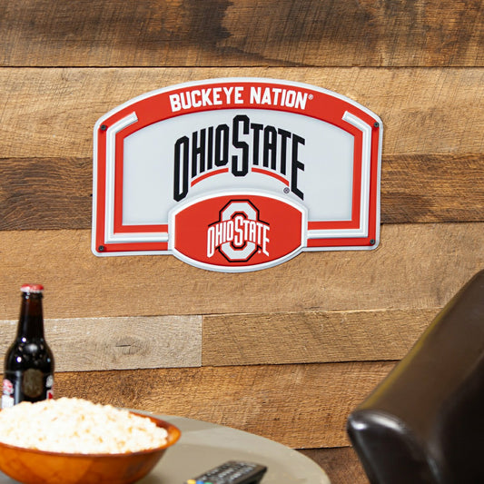 Team Sports America Trending - Ohio State University USA Embossed Steel Wall Sign, 11" x 17"