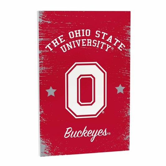 Team Sports America Signature - Ohio State University Wood Wall Sign, 16x24