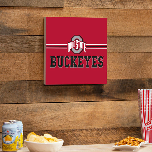 Team Sports America Everyday - Ohio State University Wood Wall Sign, 12x12