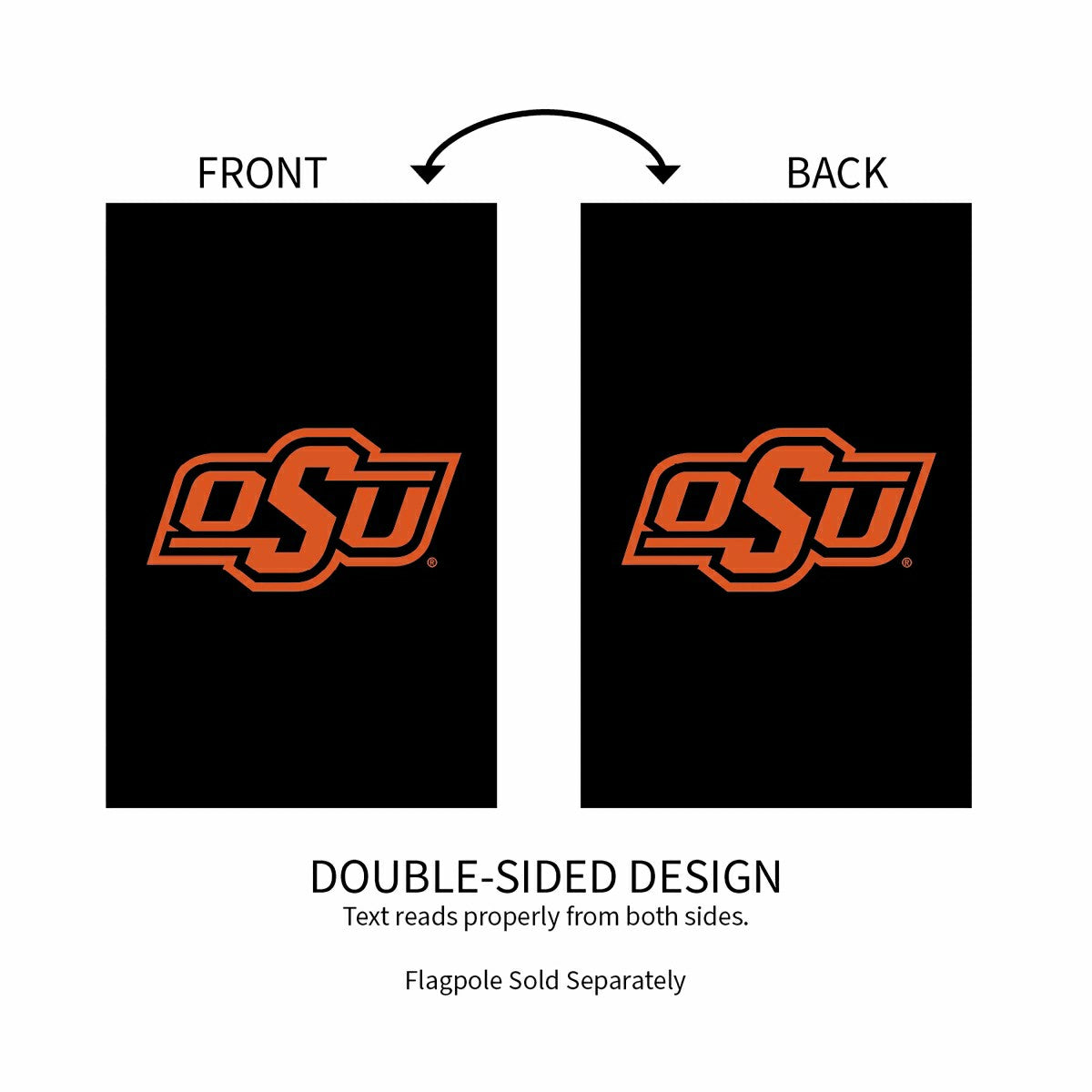 Team Sports America Essential - Oklahoma State University Applique House Flag