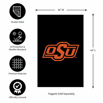 Team Sports America Essential - Oklahoma State University Applique House Flag