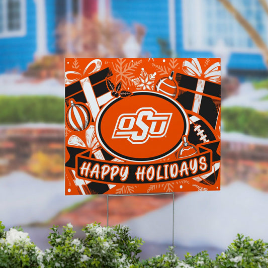 Team Sports America Trending - Oklahoma State University Yard Sign, Holiday