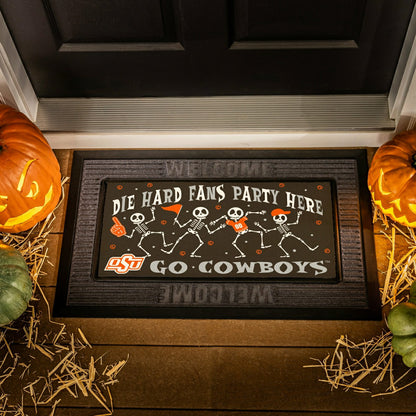 Team Sports America Value - Oklahoma State University Flocked Coir Halloween Sassafras Switch Mat,