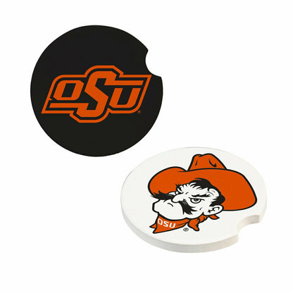 Team Sports America Exclusive - Oklahoma State University Car Coaster Set, 2pc