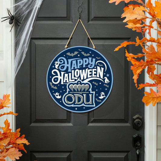 Team Sports America Signature - Old Dominion University Halloween Round Door Décor with Hanging Rope,