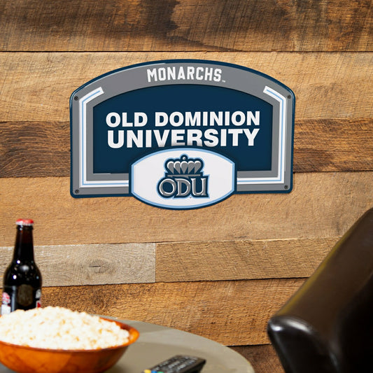 Team Sports America Essential - Old Dominion University USA Embossed Steel Wall Sign, 11" x 17"
