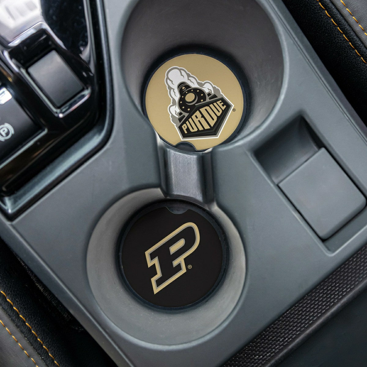 Team Sports America Exclusive - Purdue University Car Coaster Set, 2pc