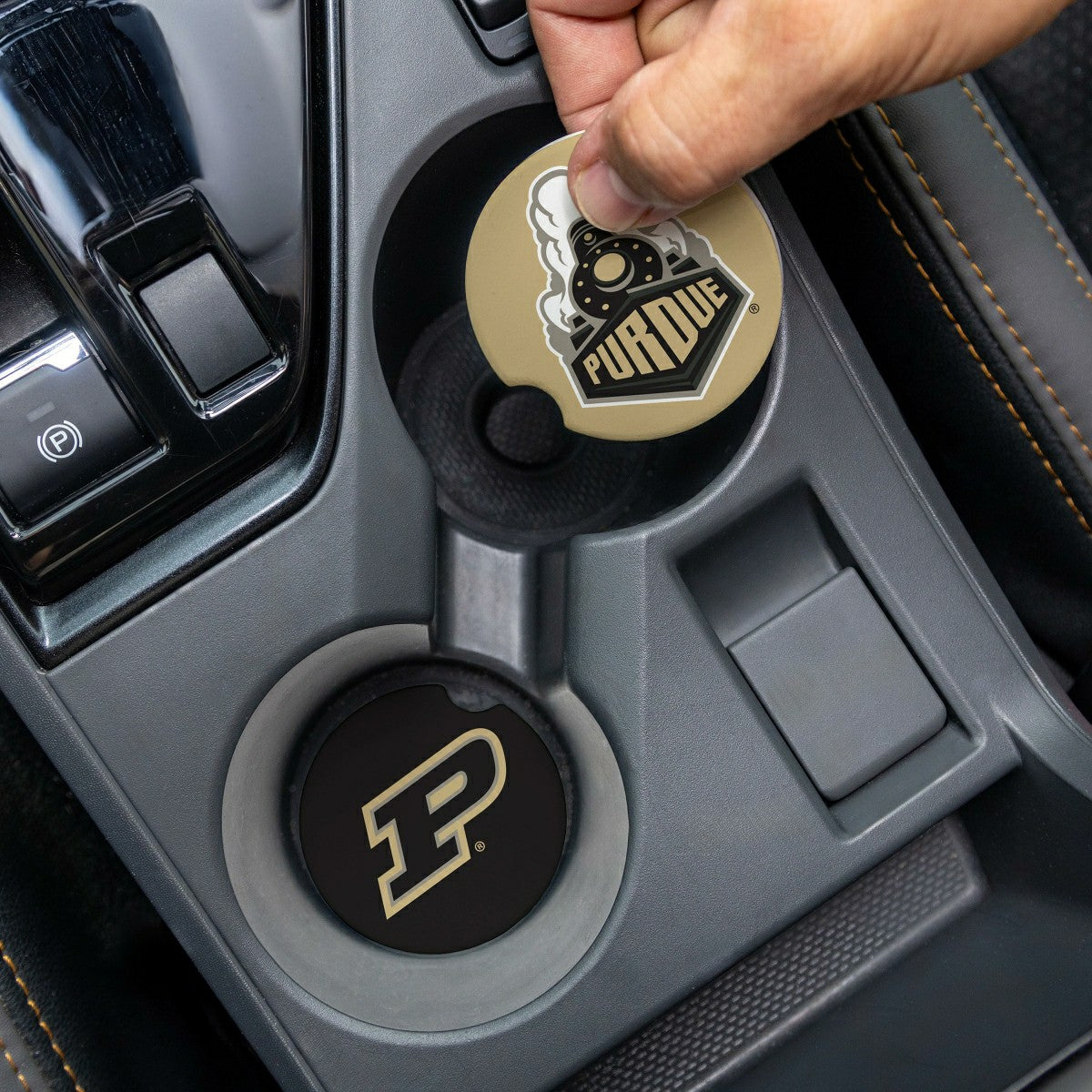 Team Sports America Exclusive - Purdue University Car Coaster Set, 2pc