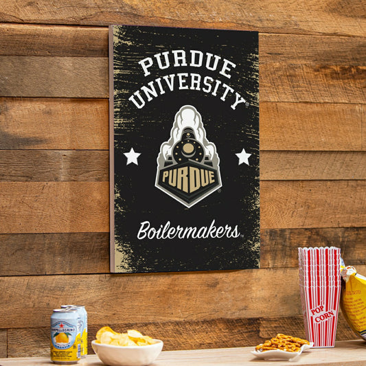 Team Sports America Everyday - Purdue University Wood Wall Sign, 16x24