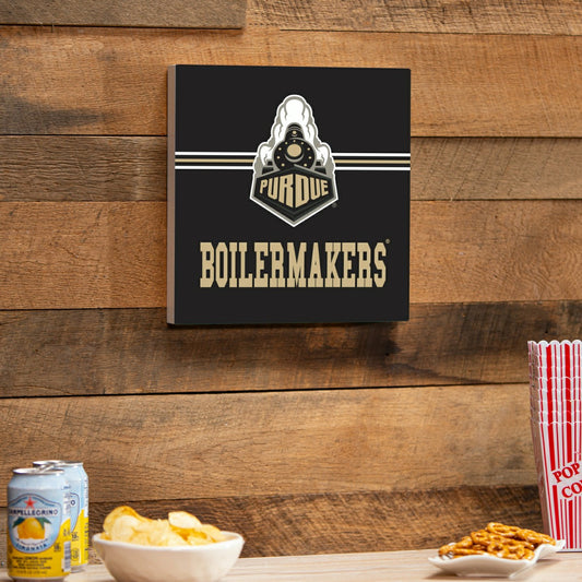 Team Sports America Best Seller - Purdue University Wood Wall Sign, 12x12
