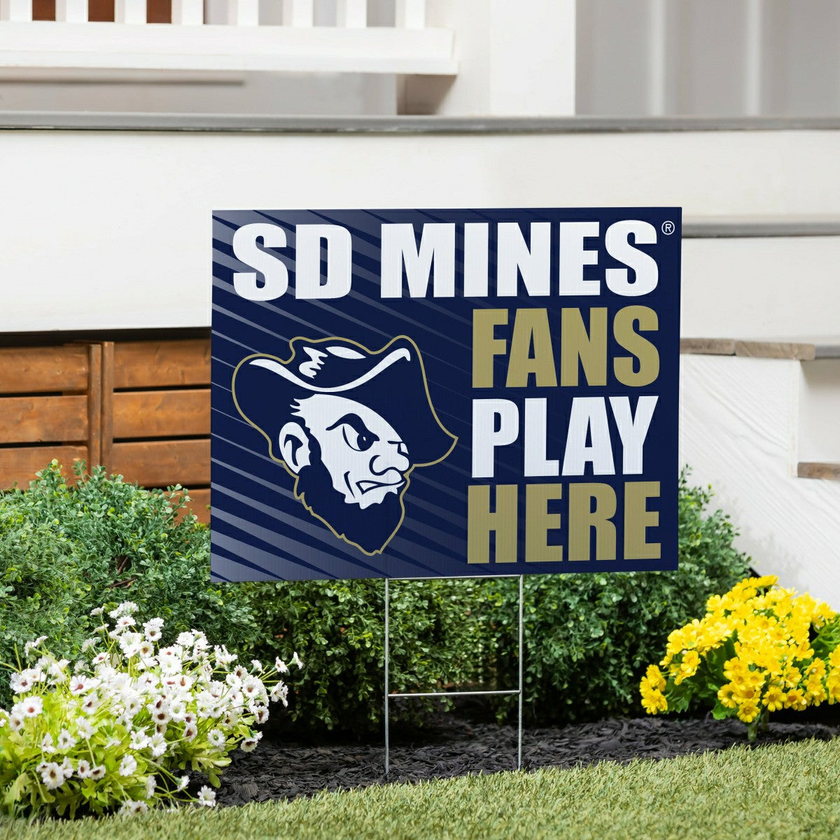 Team Sports America Recommended - South Dakota School of Mines & Technology Coroplast Yard Sign "Fans Pl