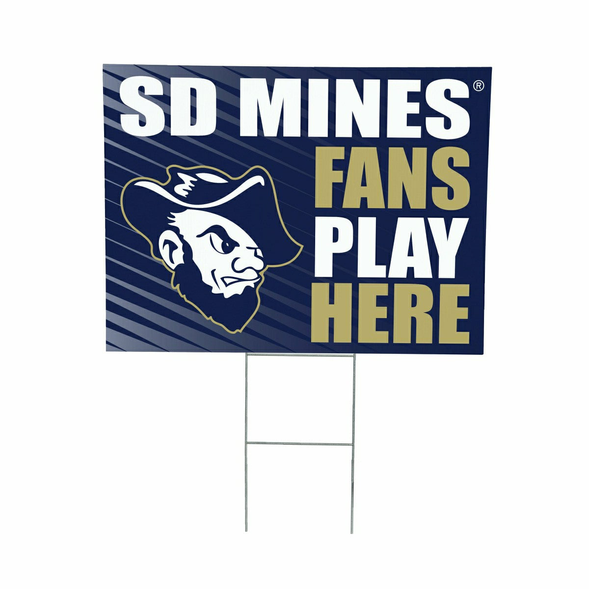 Team Sports America Recommended - South Dakota School of Mines & Technology Coroplast Yard Sign "Fans Pl