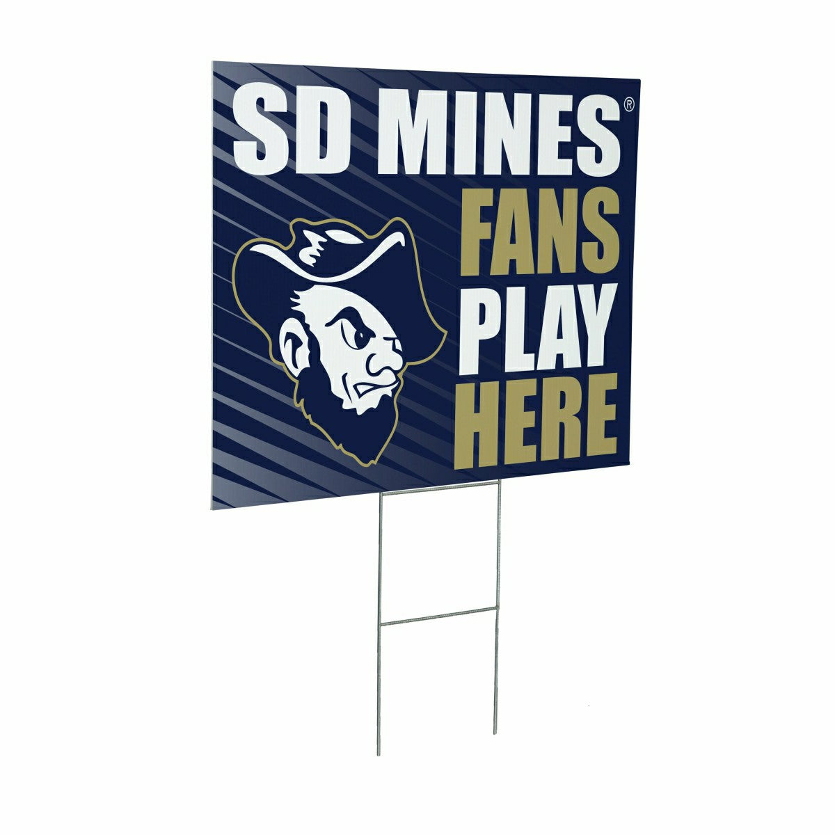 Team Sports America Recommended - South Dakota School of Mines & Technology Coroplast Yard Sign "Fans Pl