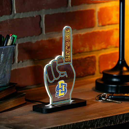 Team Sports America Exclusive - South Dakota State University College Foam Finger Desklite LED Decor