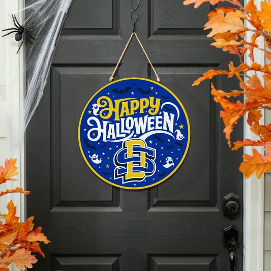 Team Sports America Essential - South Dakota State University Halloween Round Door Décor with Hanging
