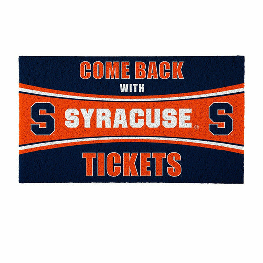 Team Sports America Recommended - 28" x 16" PVC Trapper Mat, Come Back with Tickets, Syracuse University