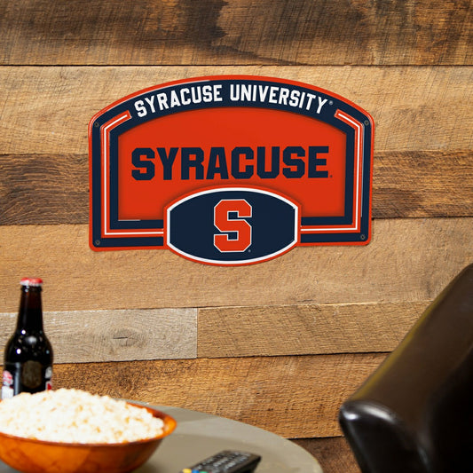 Team Sports America Classic - Syracuse University USA Embossed Steel Wall Sign, 11" x 17"