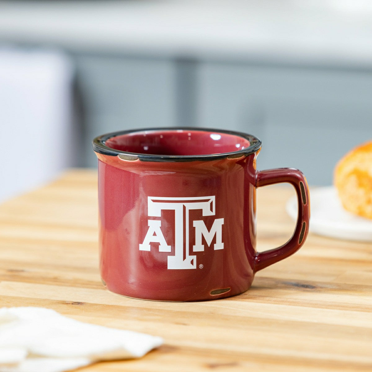 Team Sports America Essential - Texas A&M Ceramic Camp Cup with Enamel Finish, 14oz