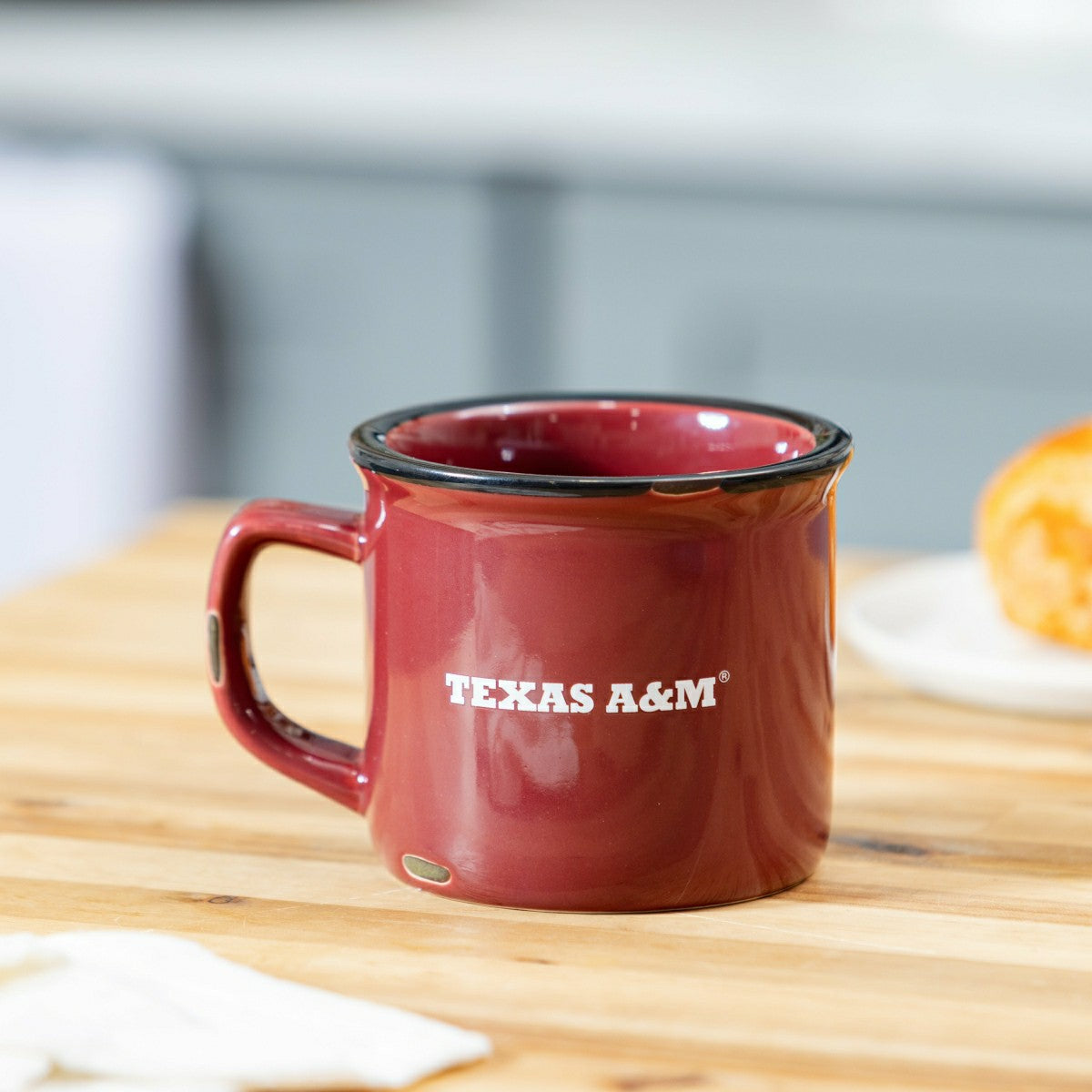 Team Sports America Essential - Texas A&M Ceramic Camp Cup with Enamel Finish, 14oz