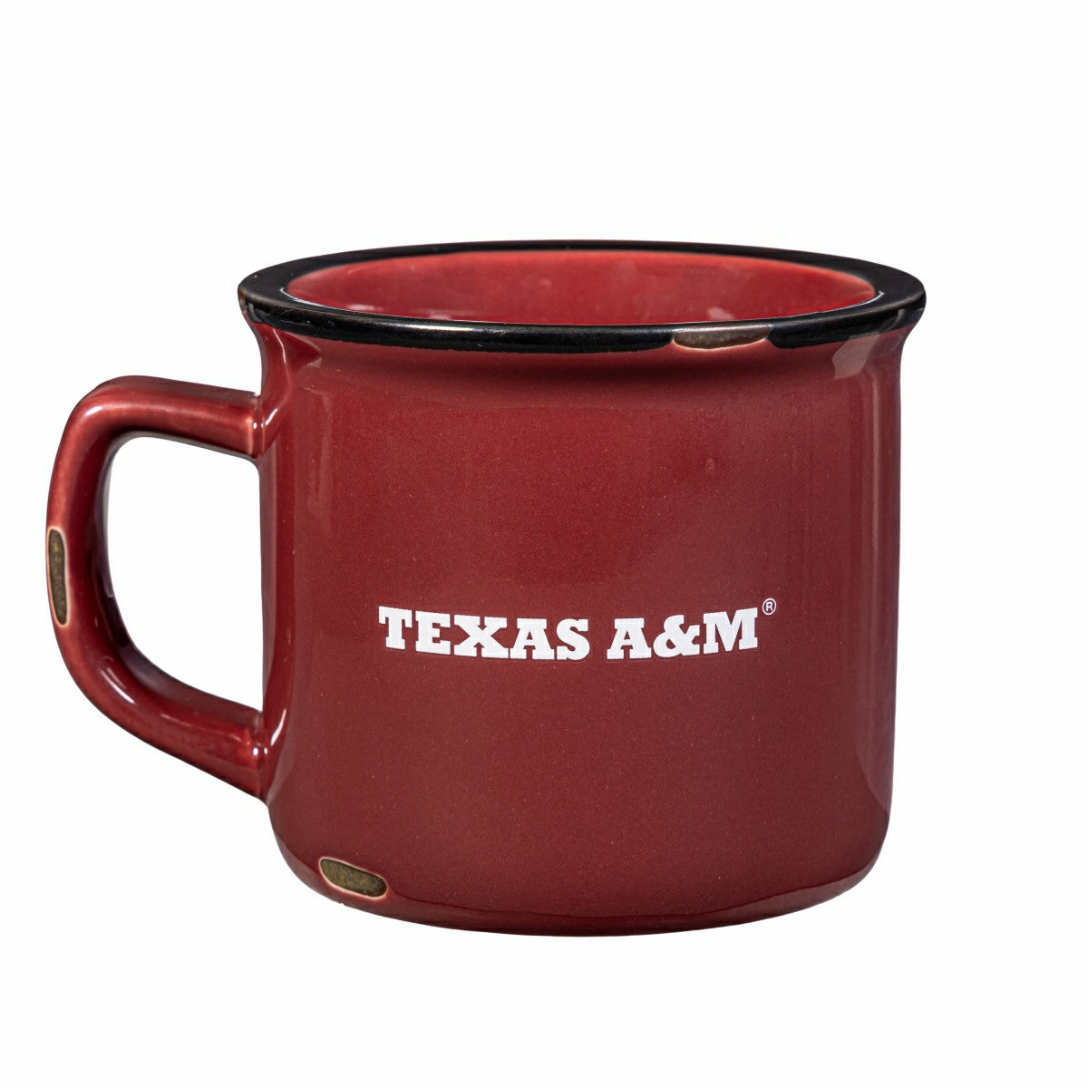 Team Sports America Essential - Texas A&M Ceramic Camp Cup with Enamel Finish, 14oz