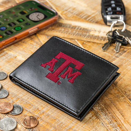 Team Sports America Value - Texas A&M Black Bi-Fold Embroidered Wallet