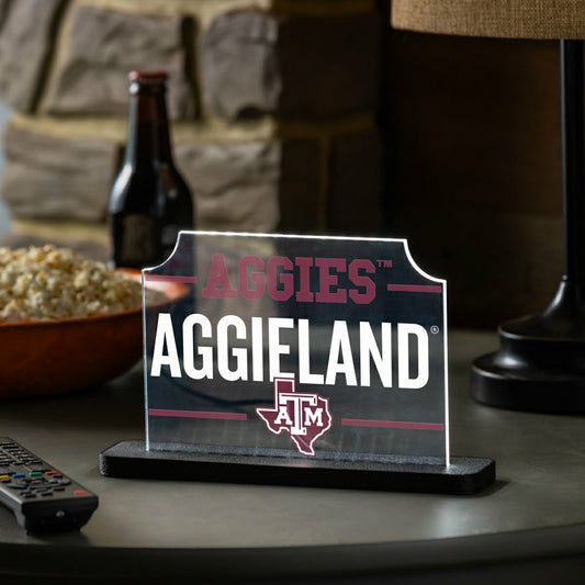 Team Sports America Exclusive - Texas A&M College Rectangle Desklite LED Decor