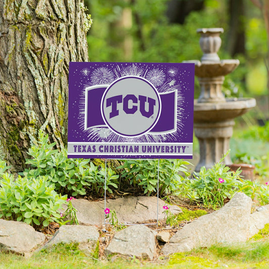 Team Sports America Recommended - Texas Christian University Yard Sign, Patriotic
