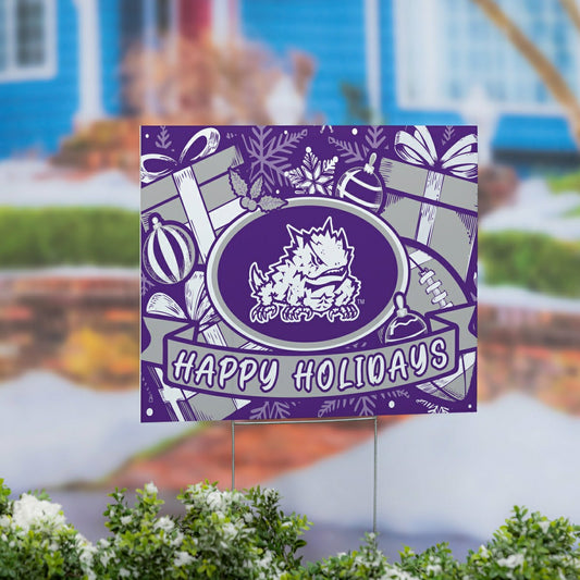 Team Sports America Exclusive - Texas Christian University Yard Sign, Holiday