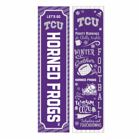 Team Sports America Signature - 46" Double Sided Leaner, Texas Christian University, Winter Seasonal