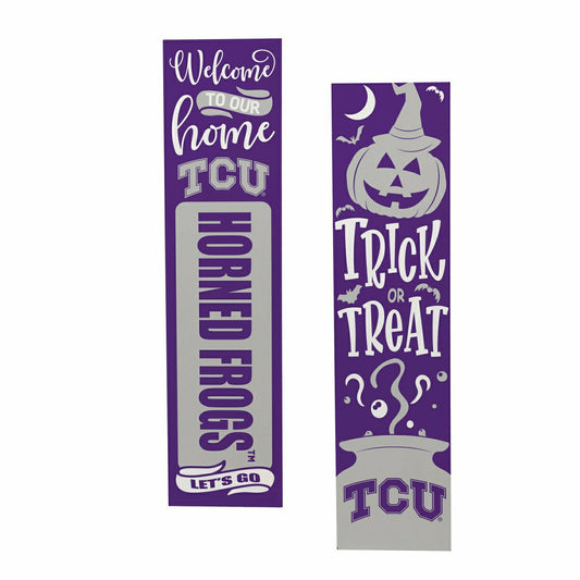 Team Sports America Classic - 47" Double Sided Leaner, Texas Christian University, Halloween