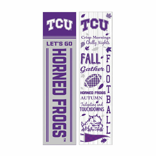 Team Sports America Essential - 46" Double Sided Leaner, Texas Christian University, Fall Seasonal