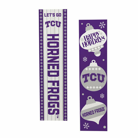 Team Sports America Everyday - 47" Double Sided Leaner, Texas Christian University, Christmas