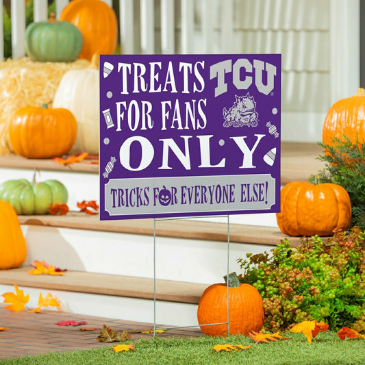 Team Sports America Essential - Texas Christian University Yard Sign, Halloween Treats for Fans