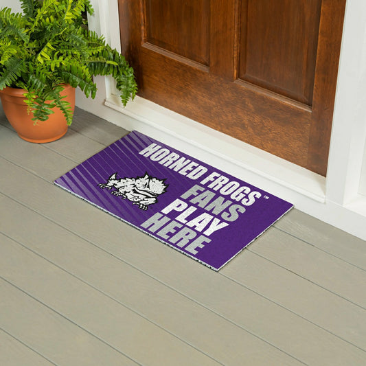 Team Sports America Value - Texas Christian University Fan Mat, 28"x16"